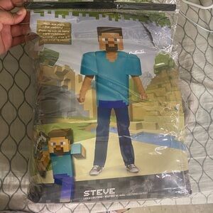 Minecraft Steve Child Costume Size Large (10-12)